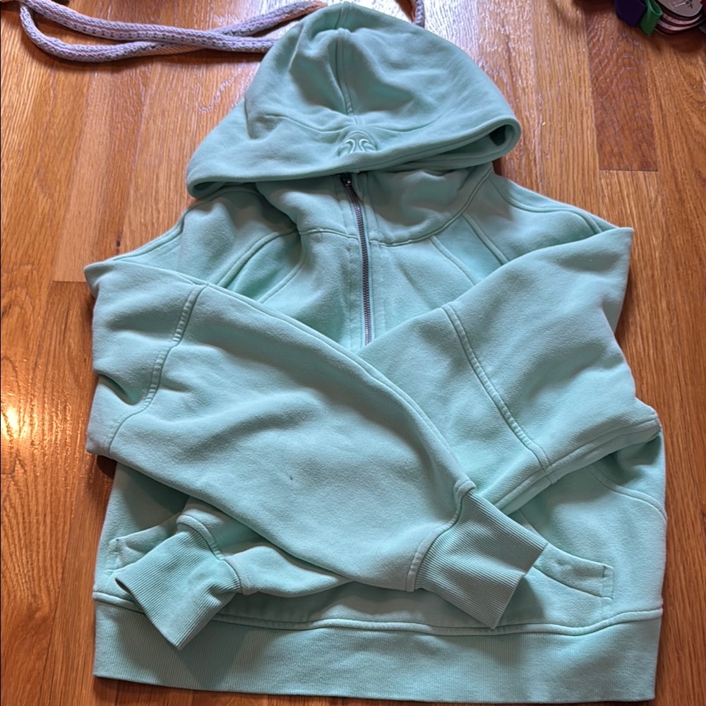 Lululemon Athletica Green Hoodie Sweater with Relaxed Fit